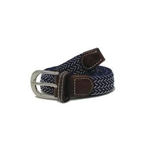 NEW SMALL SHOP boy's lil' ponte vedra herringbone woven stretch belt in navy and
